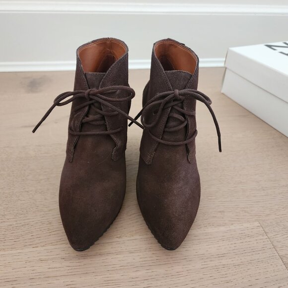 New Schutz brown suede wedge boots - Picture 9 of 12